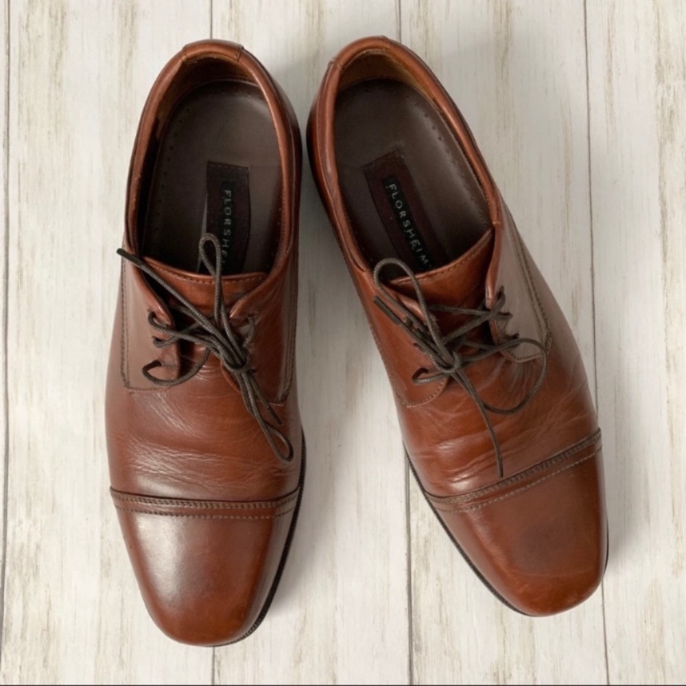 Florsheim Cognac Cap Toe Oxfords